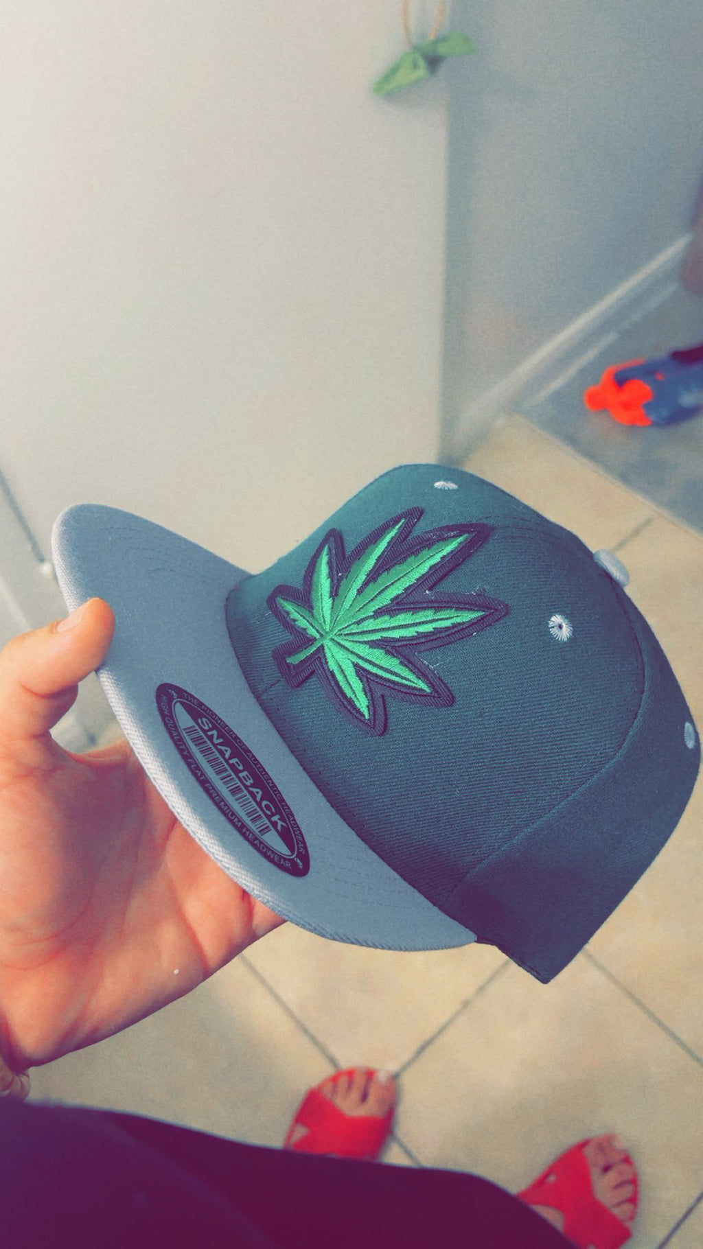 Green custom hat