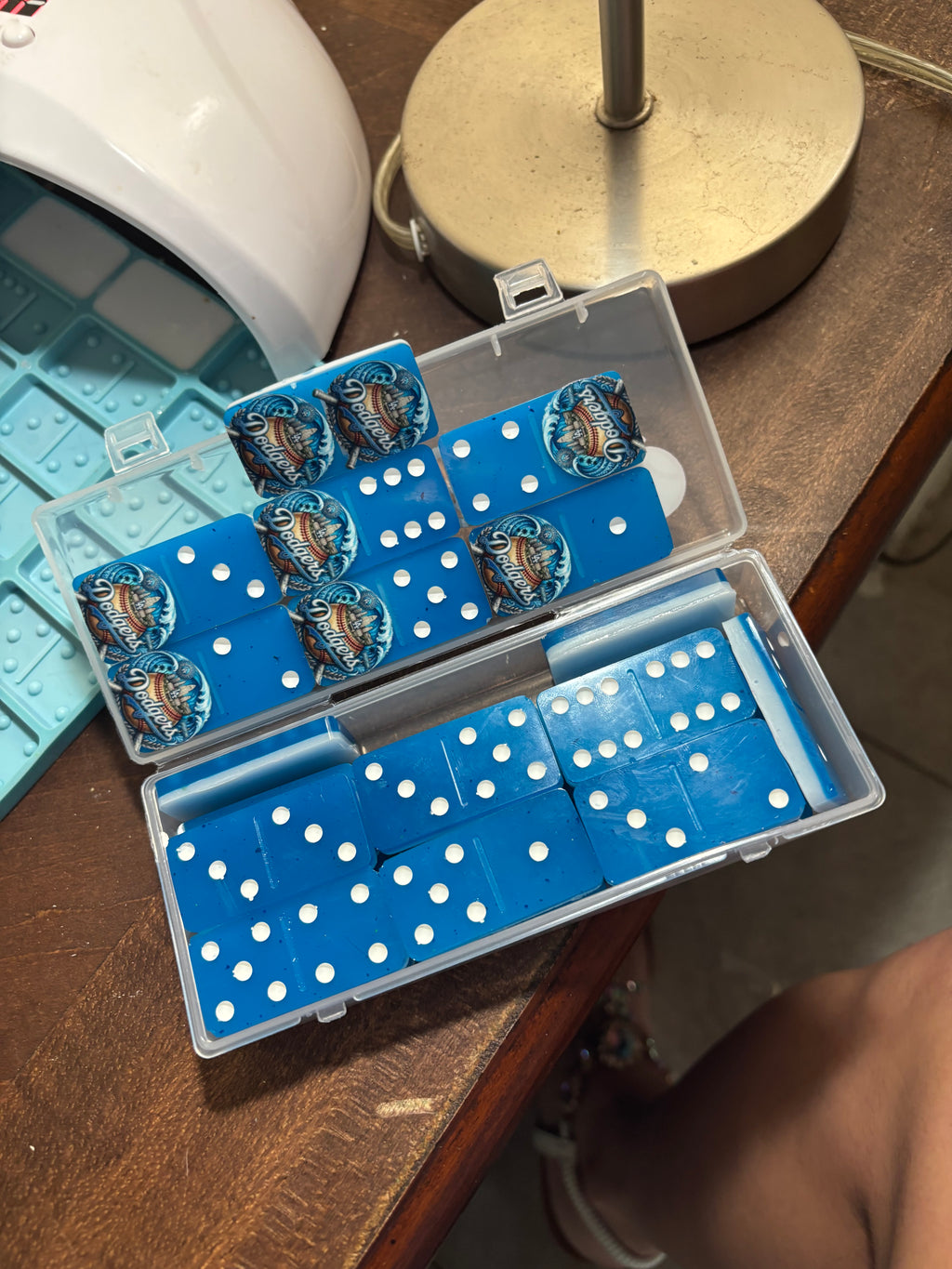 Custom la dodgers dominos