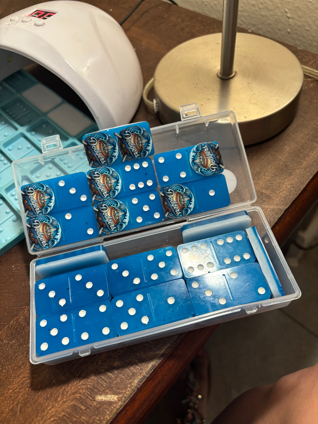 Custom la dodgers dominos
