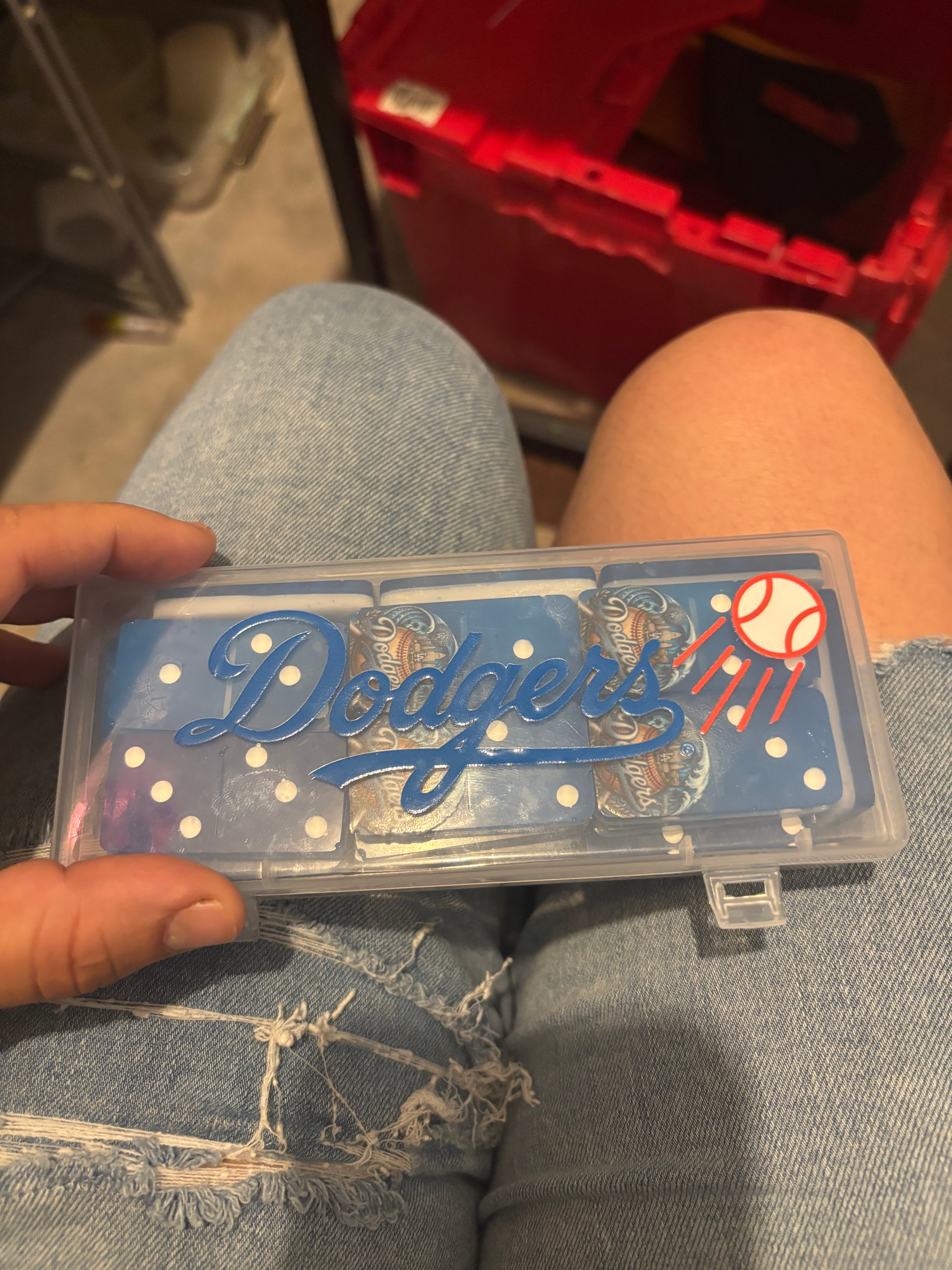 Custom la dodgers dominos