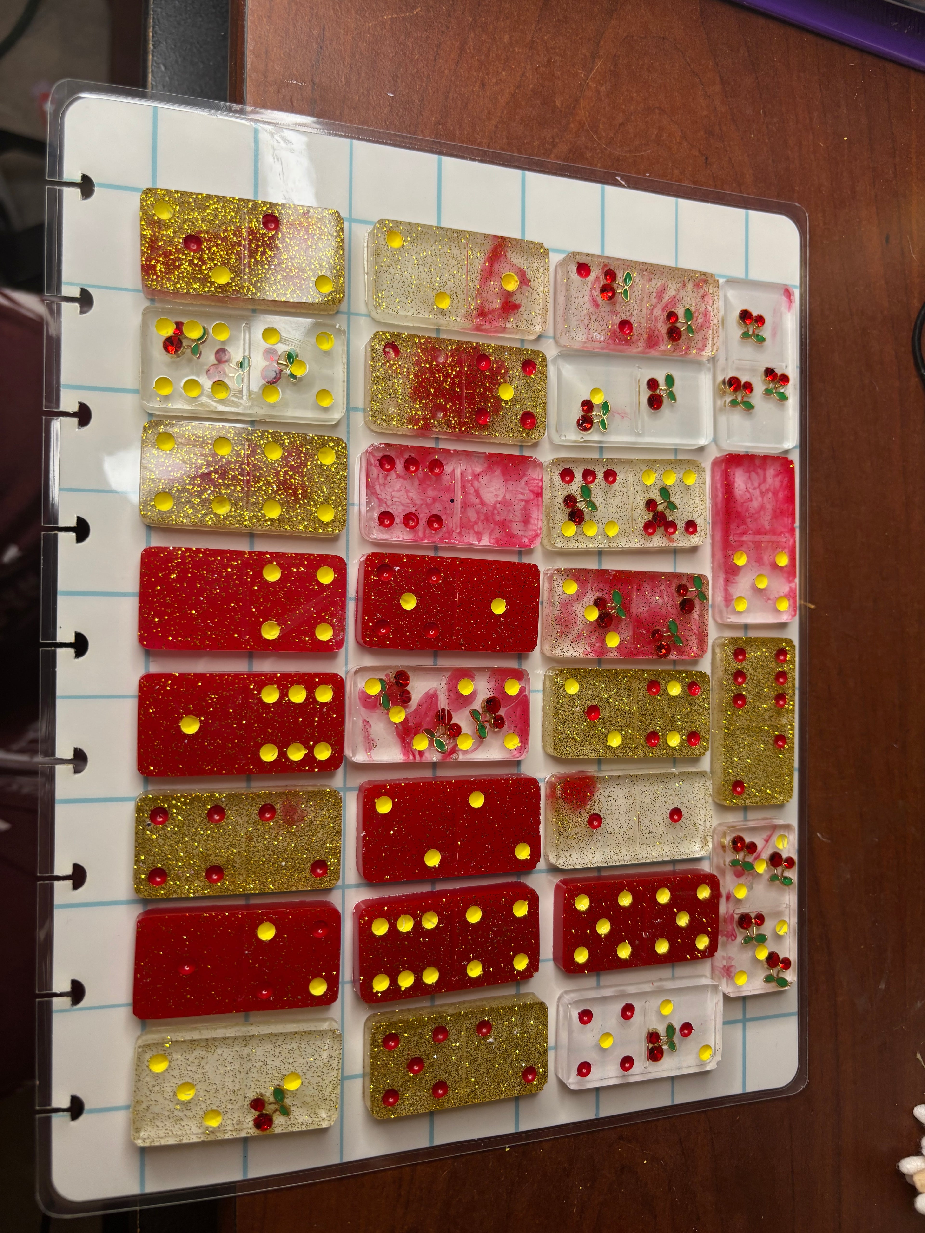 Gold cherry 🍒 domino set custom