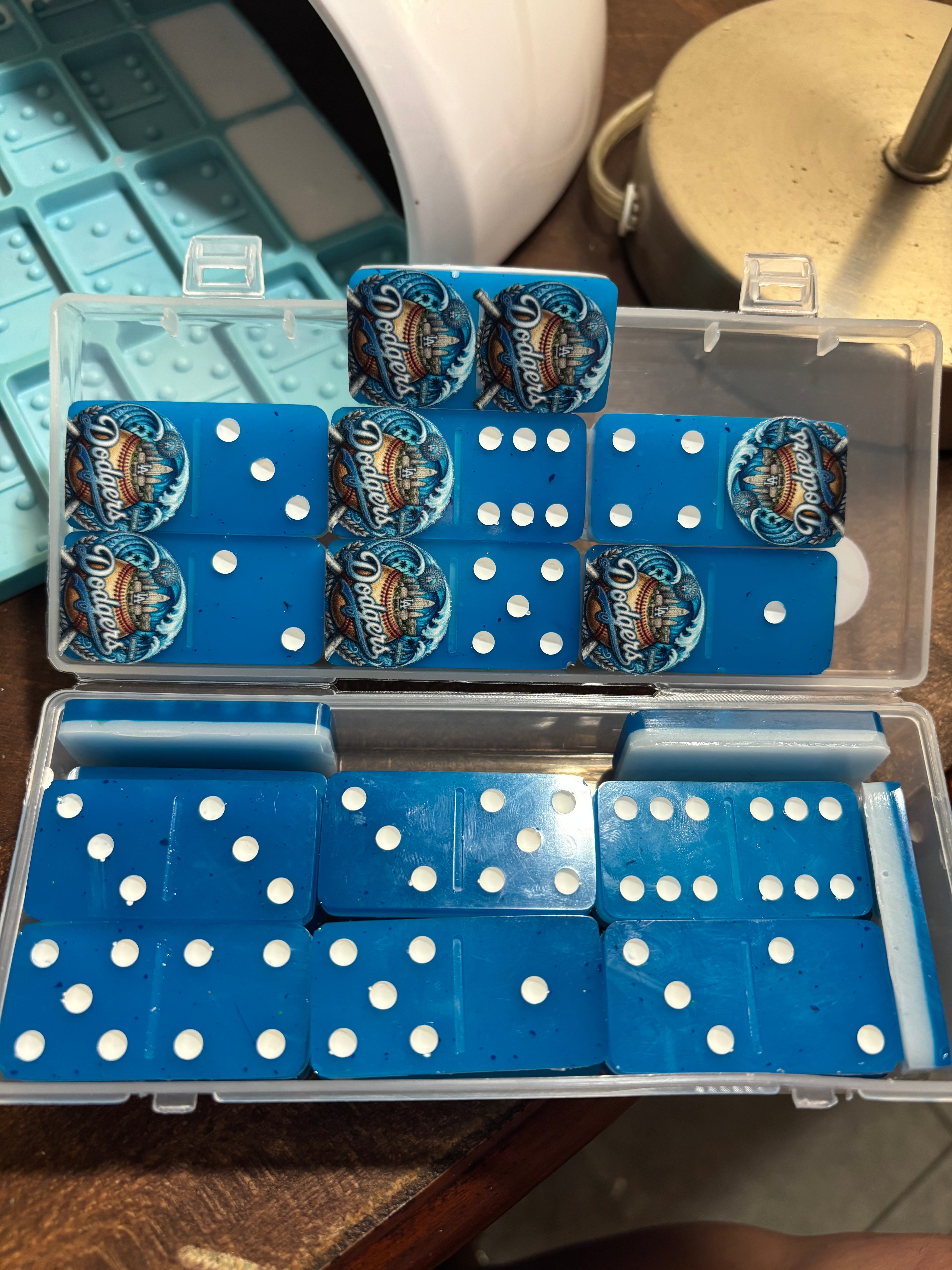 Custom la dodgers dominos