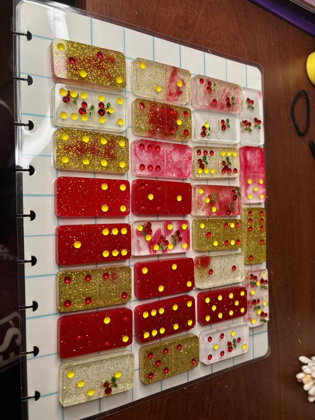 Gold cherry 🍒 domino set custom