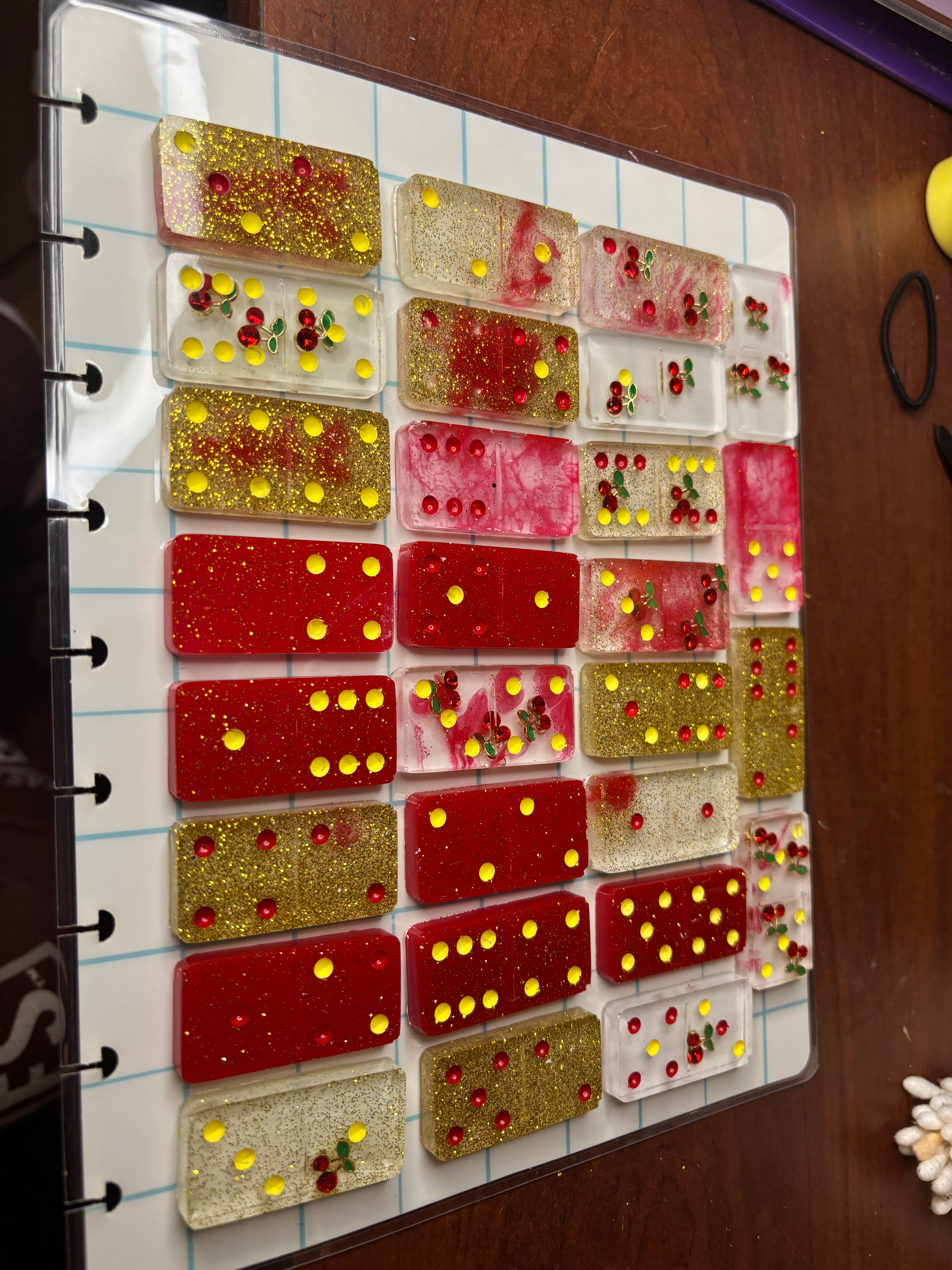 Gold cherry 🍒 domino set custom