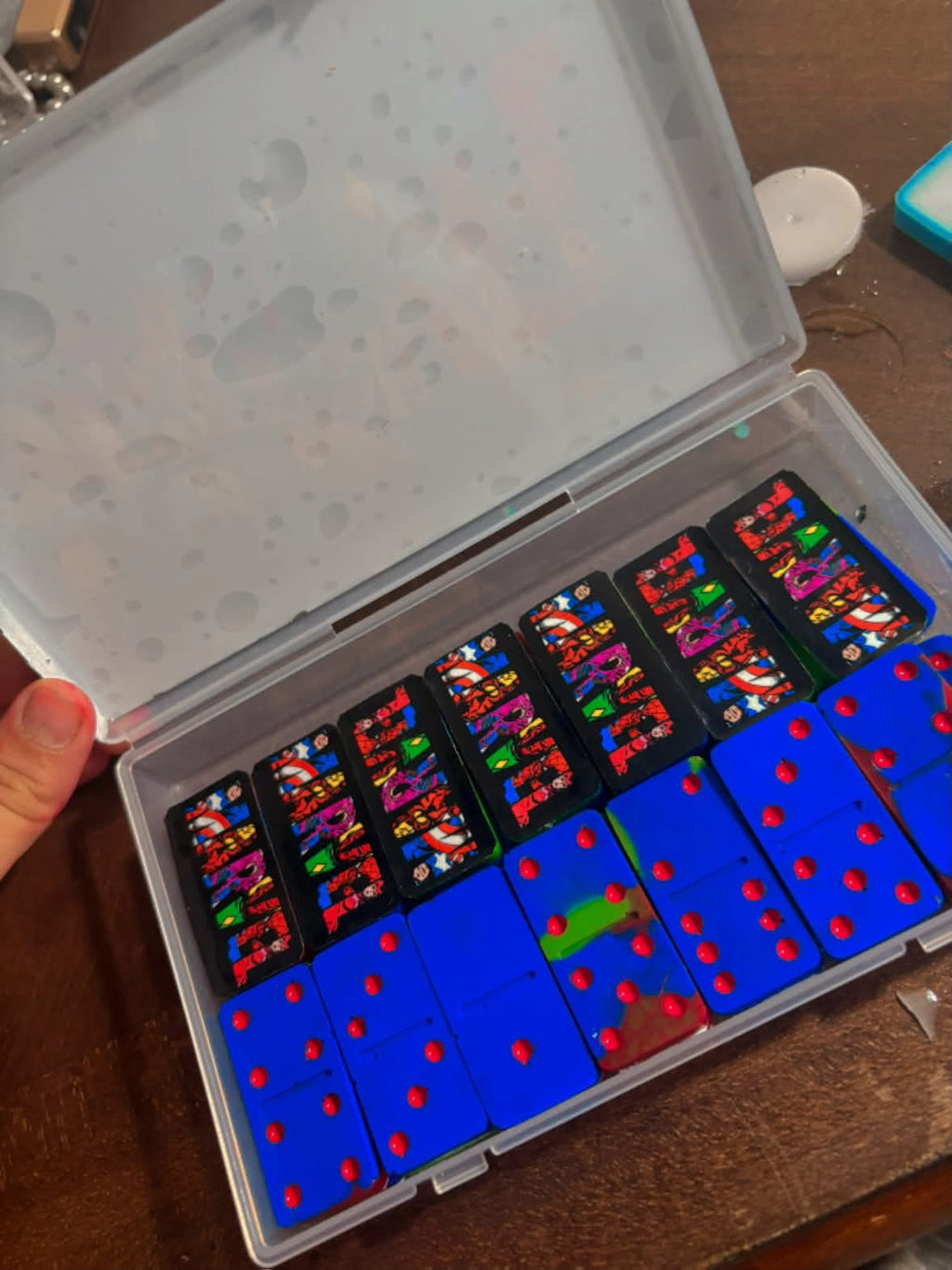 Custom marvel dominos and box