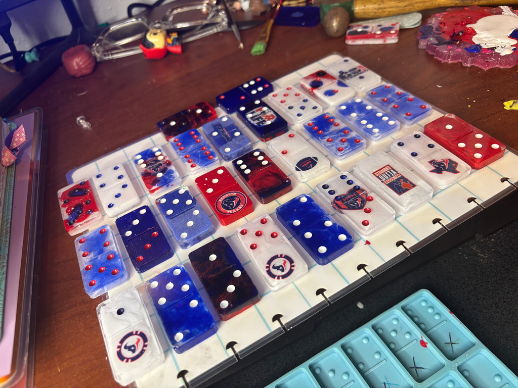 Texans dominos custom set