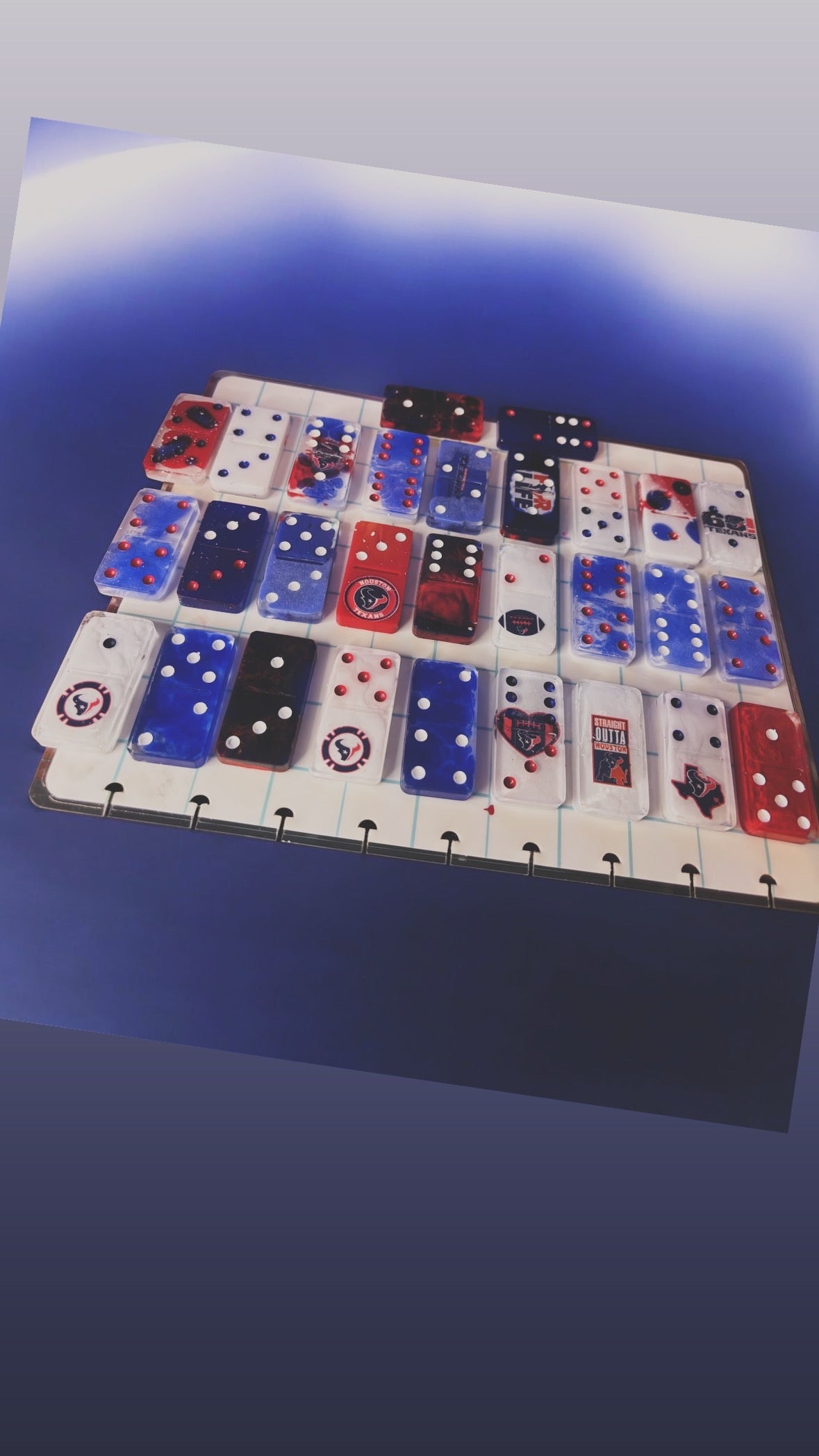Texans dominos custom set