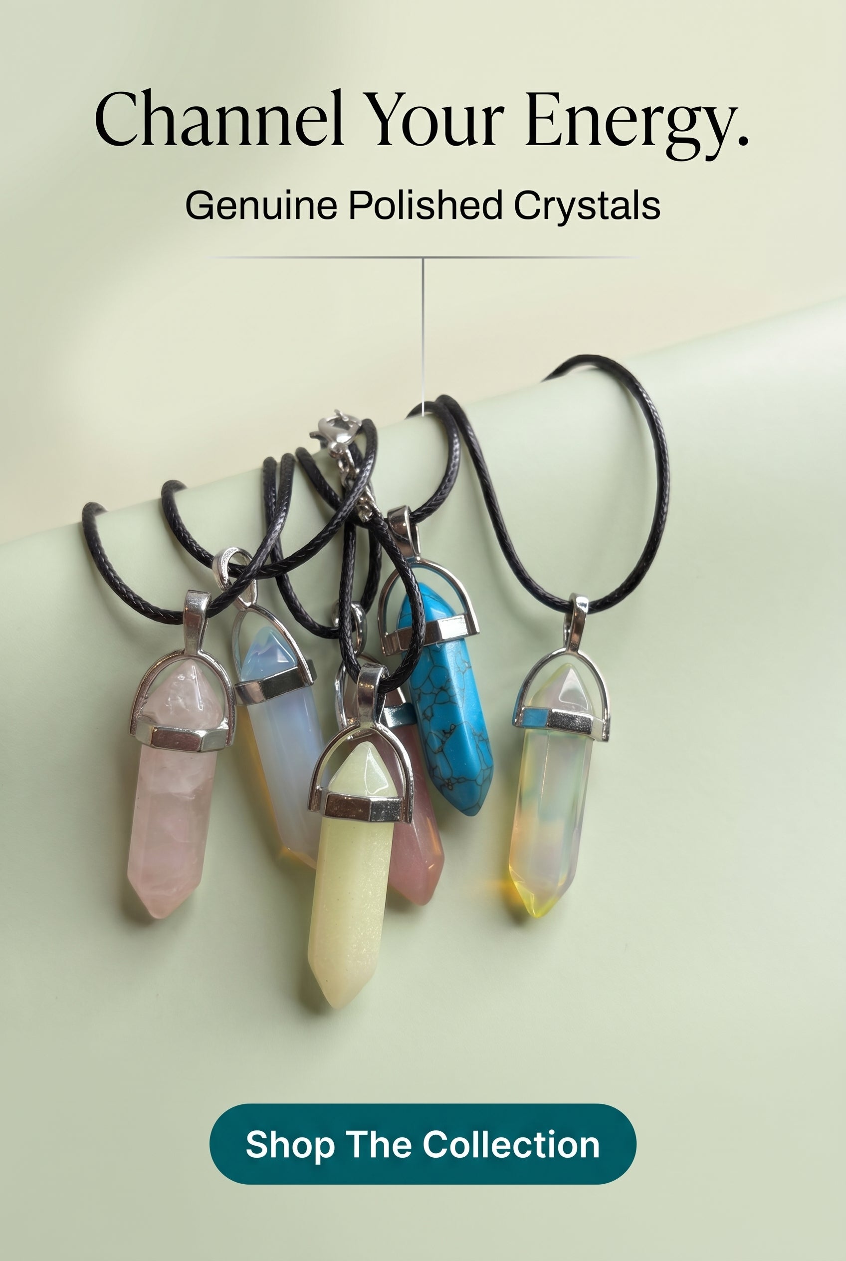 Random crystal necklace